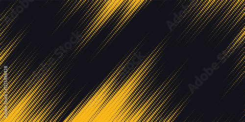 Dots pop art comics sport style vector illustration. Dots halftone yellow and black color pattern gradient grunge texture background.