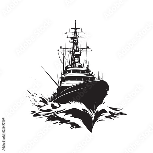 silhouette of a ship