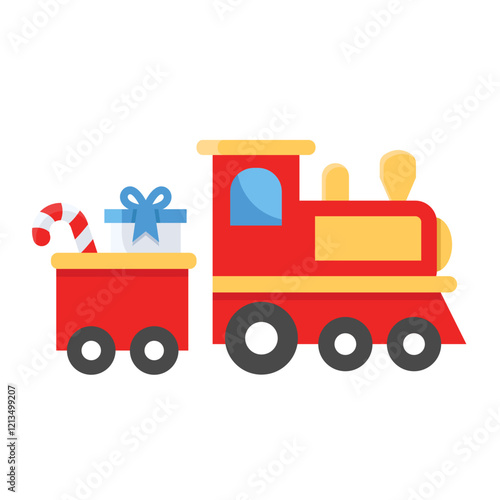 train toy flat style