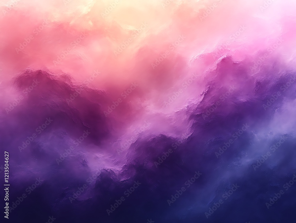 Obraz premium Dreamlike purple, pink, and orange cloudscape.