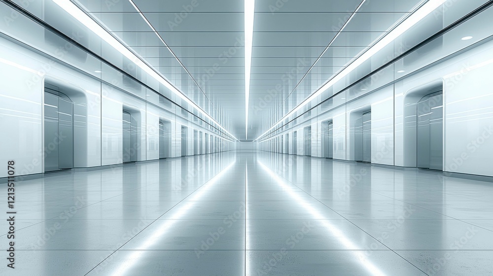 Obraz premium Abstract blur soft focus of a clean white interior space, modern workplace with shining light, offering a fresh and minimalist design backdrop for various creative projects.
