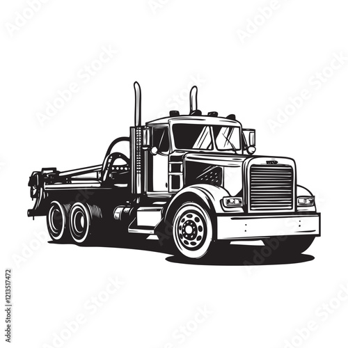 towing truck illustration