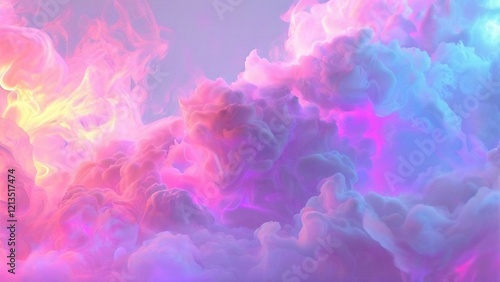 Colorful smoke swirls, abstract art background, design element