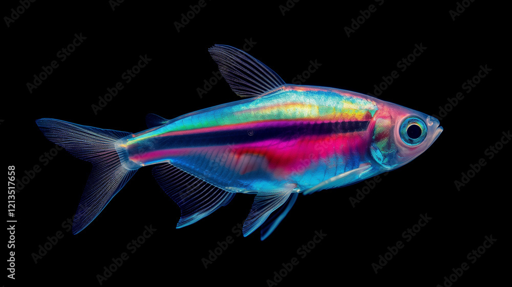 Neon fish isolated on black Neon fish isolated on black