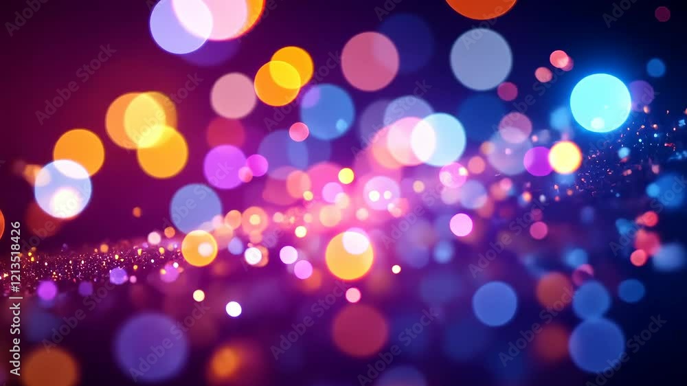 Vibrant bokeh lights in motion: colorful abstract background flow Vibrant bokeh lights in motion: colorful abstract background flow