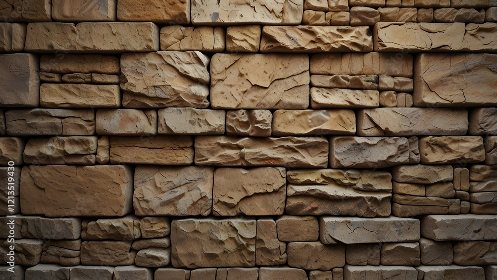 Obraz premium Stone textured wall background image. Generative AI
