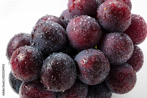 Wallpaper Mural Macro Shot of Fresh Japanese Pione Grapes Isolated on White Background Torontodigital.ca