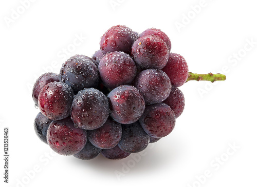 Fresh Japanese Pione Grapes Isolated on White Background photo