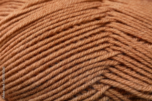 Close up view of brown yarn...