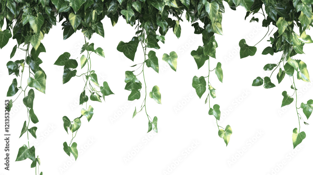 Green leaves pattern on white background with a natural spring and summer design Green leaves pattern on white background with a natural spring and summer design