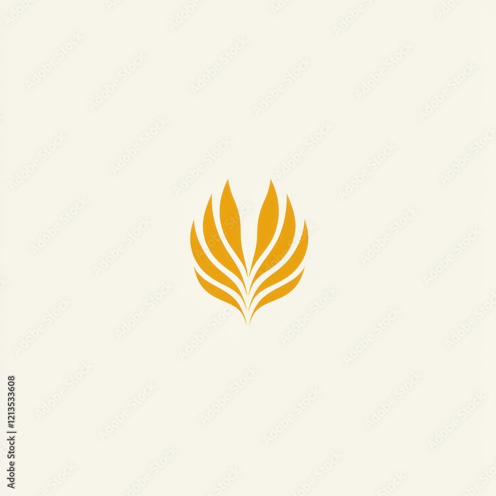 Abstract golden leaves logo design for a company Abstract golden leaves logo design for a company