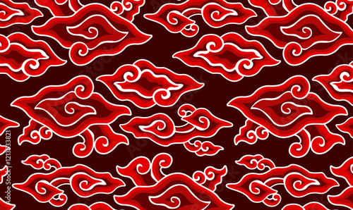 Batik-Motif-Mega-Mendung-Red-Vector-Ornament
