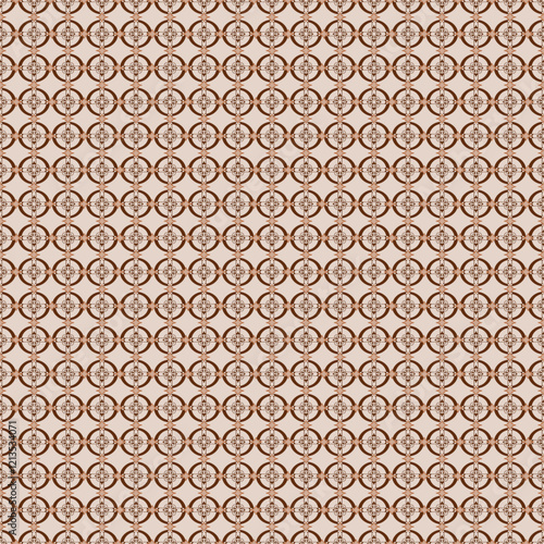 Vintage-Inspired Geometric Circle Pattern in Earthy Tones