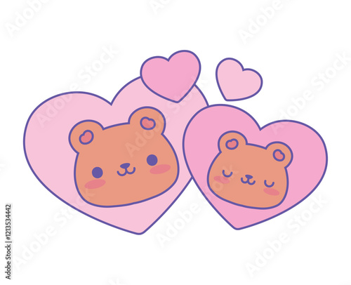 bear cute animals in love