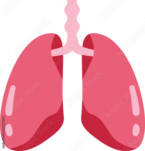 Lung human icon respiratory system healthy lungs