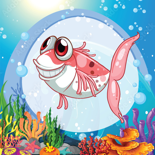 Cheerful Fish in Vibrant Coral Reef