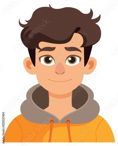 Smiling Young Man in Hoodie