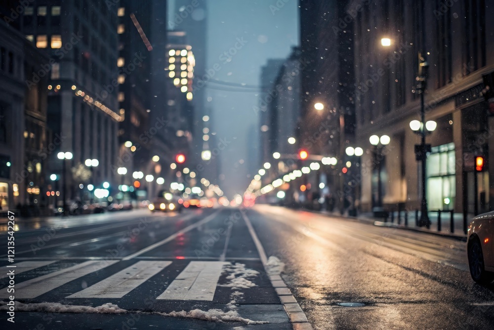 City street at night with blurred traffic lights and abstract white and gray bokeh effect, blurred lights, blurred traffic, urban landscape City street at night with blurred traffic lights and abstract white and gray bokeh effect, blurred lights, blurred traffic, urban landscape