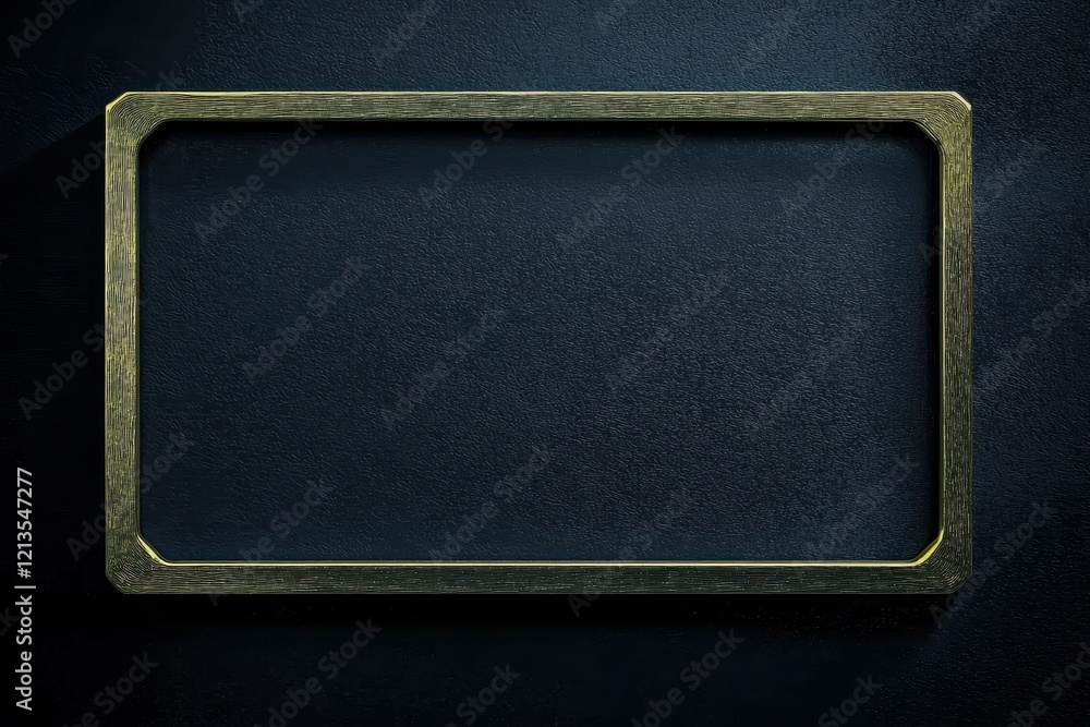 Gold Frame on Dark Background for Displaying Art or Photographs Gold Frame on Dark Background for Displaying Art or Photographs