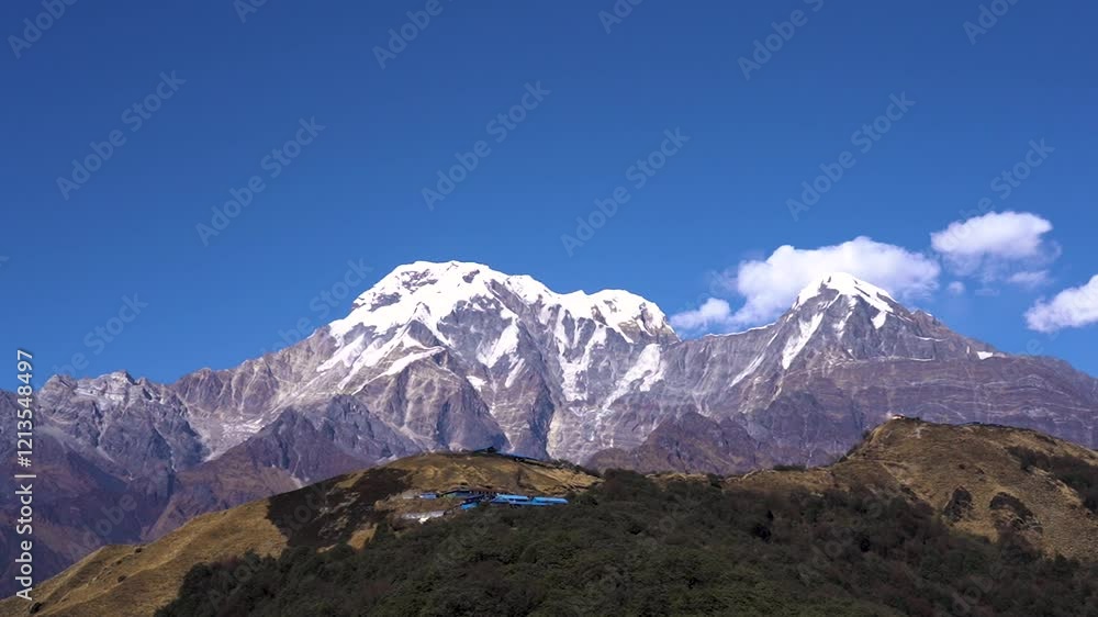 Landscape view of Mount Annapurna range in kaski, Nepal. Landscape view of Mount Annapurna range in kaski, Nepal.