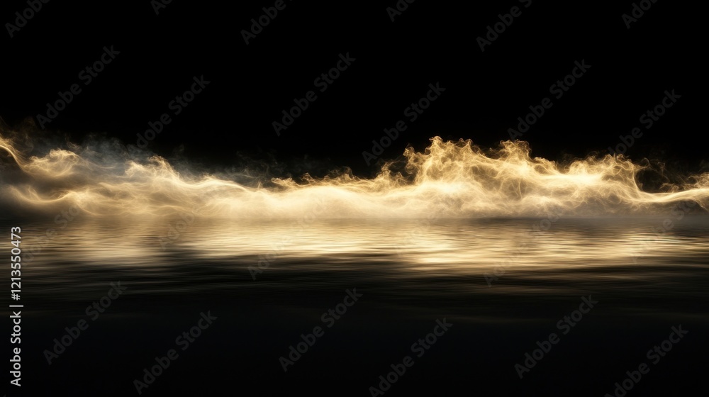 Golden Haze: A Serene Reflection Golden Haze: A Serene Reflection