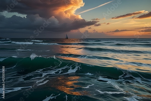 sunset over the sea