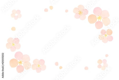 かわいい梅の花のフレーム