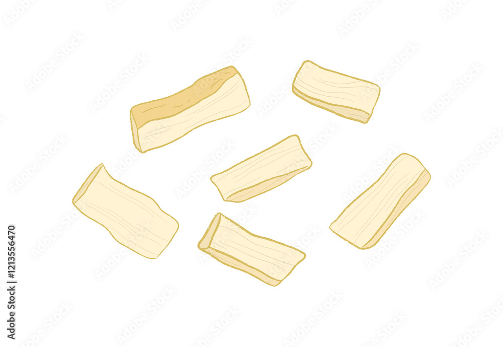 Crispy yellow dried bamboo shoots, food ingredient Crispy yellow dried bamboo shoots, food ingredient
