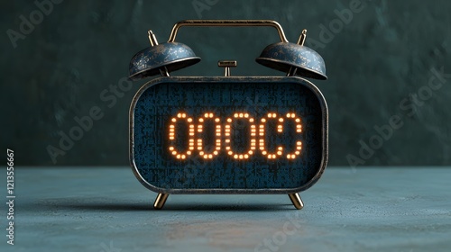 Digital Clock Resetting to 00 00 Display Signifying a Fresh Beginning or Restart  Concept of a New Start Renewal Reboot or Awakening photo