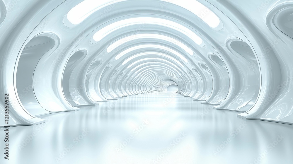 custom made wallpaper toronto digitalClean white architectural space with geometric circle shapes, natural sunlight enhancing the abstract ambiance, ideal for showcasing minimalist or luxury products.