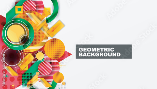 Dynamic complex geometric abstract background