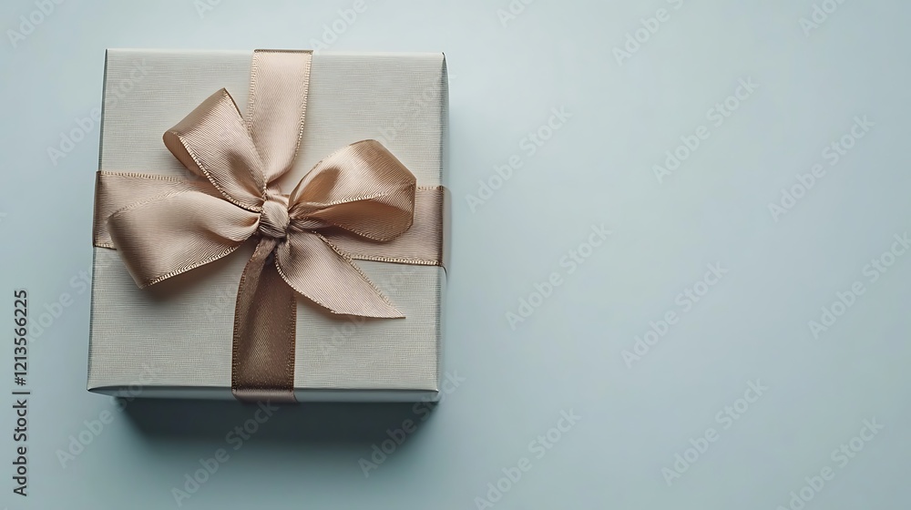 High-quality gift box with satin ribbon isolated on pure white for promotions High-quality gift box with satin ribbon isolated on pure white for promotions