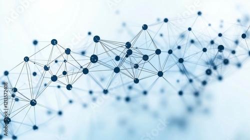 Seamless loop of moving dots and lines forming a communication network on a blue background ideal for technology business presentations and futuristic designs