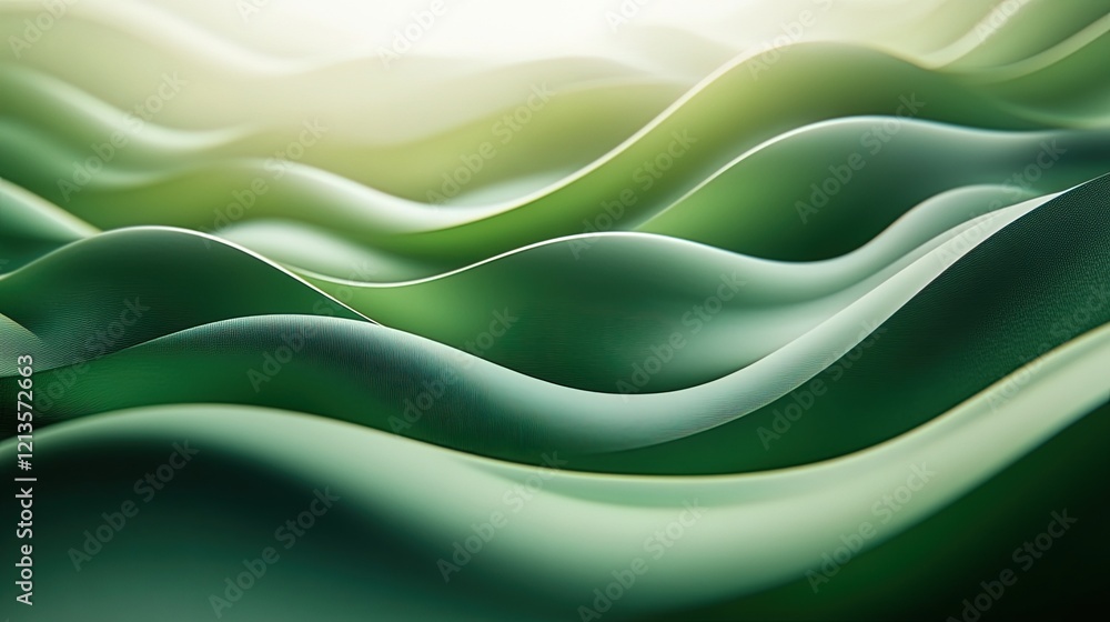 Fototapeta premium Green abstract curve background 
