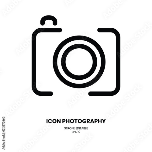 Snapshot photography sign. Vector simple linear design. Illustration. Flat symbols. Thin element stock illustration