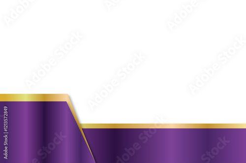 purple and gold corner element design transparent background