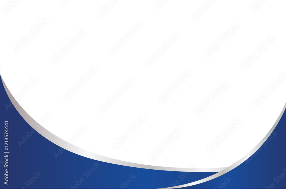 Obraz premium blue and silver corner element design transparent background