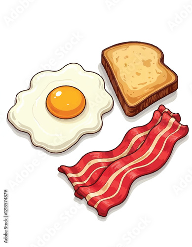 fried eggs and bacon