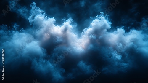 Dramatic dark blue stormy cloudscape.