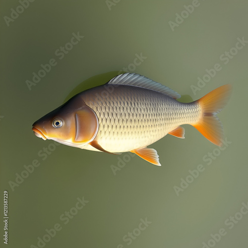 The Siamese mud carp is a species of freshwater cyprinid fish, a variety of Asian carp native photo