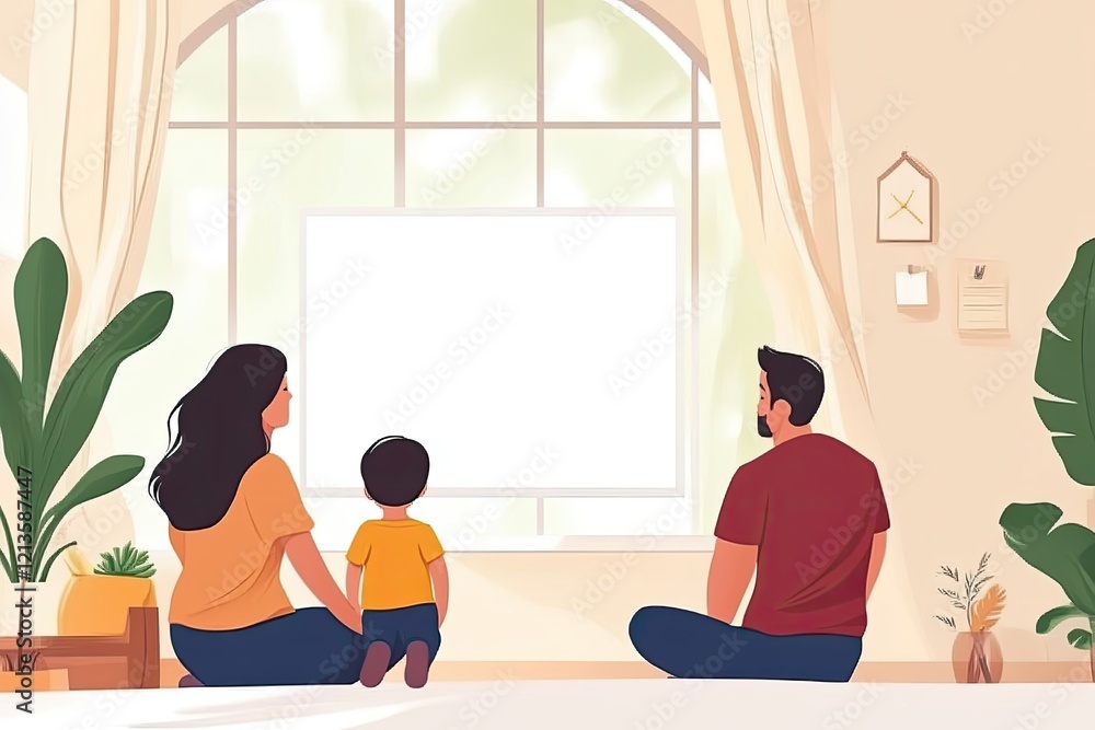 High Resolution of Flat Design Family Banner Template High Resolution of Flat Design Family Banner Template