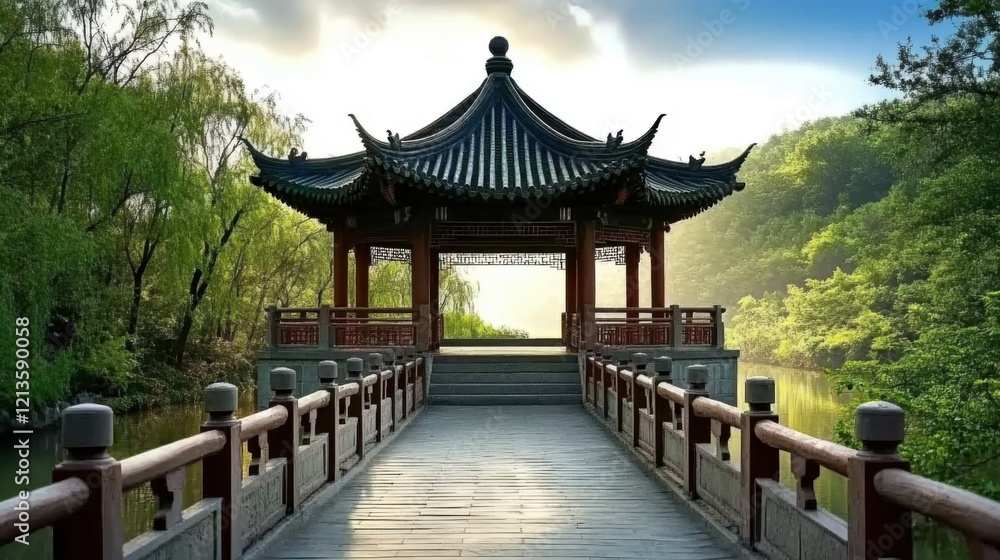 Ancient Chinese temple in the morning, an ideal destination to uncover China's cultural landmarks amidst the Chinese New Year festivities. Ancient Chinese temple in the morning, an ideal destination to uncover China's cultural landmarks amidst the Chinese New Year festivities.