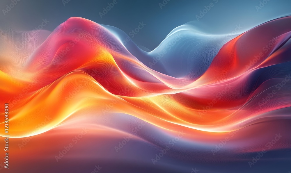 Modern Abstract 3D Digital Background with Smooth Flow, Generative AI Modern Abstract 3D Digital Background with Smooth Flow, Generative AI