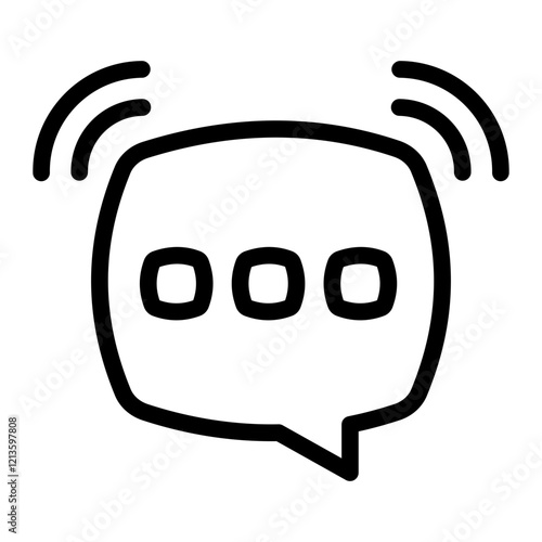 chat message IoT outline icon