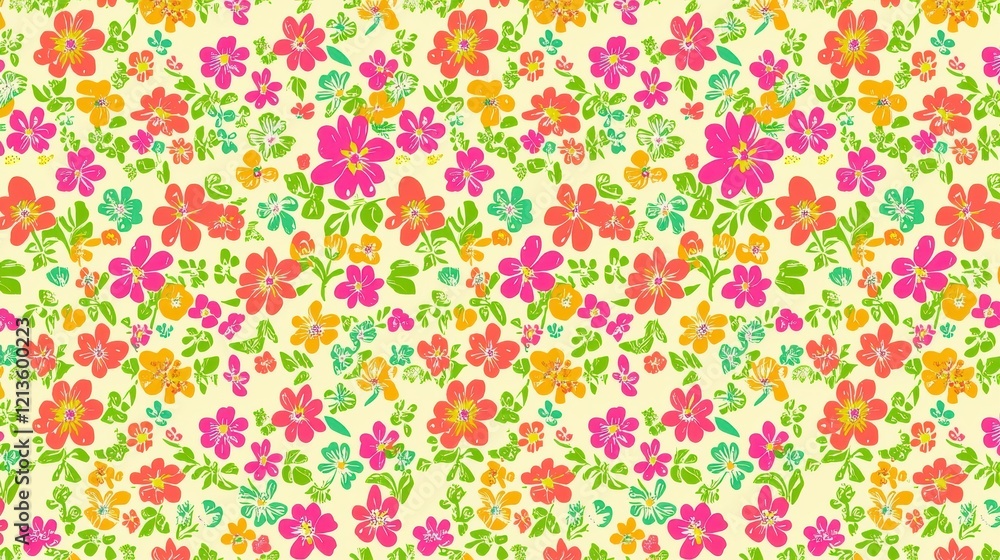 Vibrant floral pattern design nature digital artwork bright colors close-up view aesthetic beauty Vibrant floral pattern design nature digital artwork bright colors close-up view aesthetic beauty