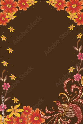 Indonesia Batik ornamental pattern traditional and elegant design for background, card, invitation, fabric, etc