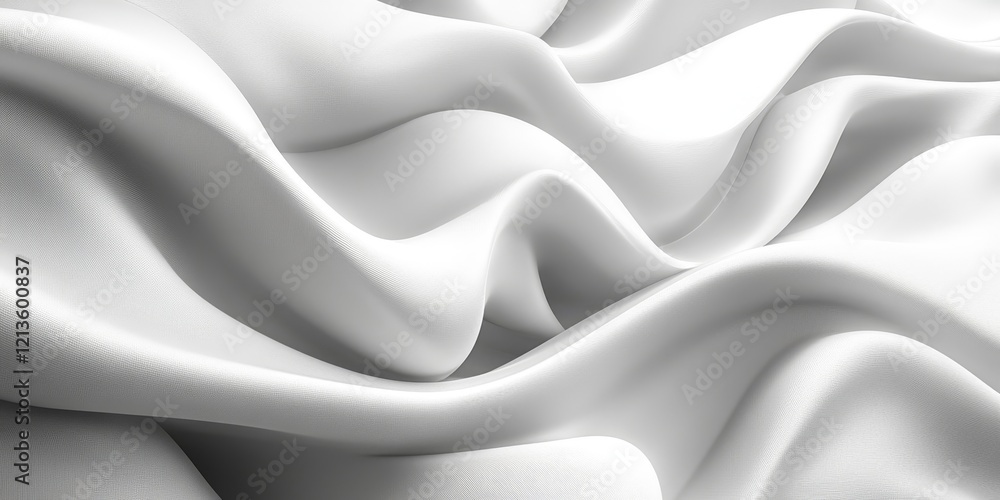 Obraz premium Modern Abstract 3D Digital Background with Smooth Flow, Generative AI