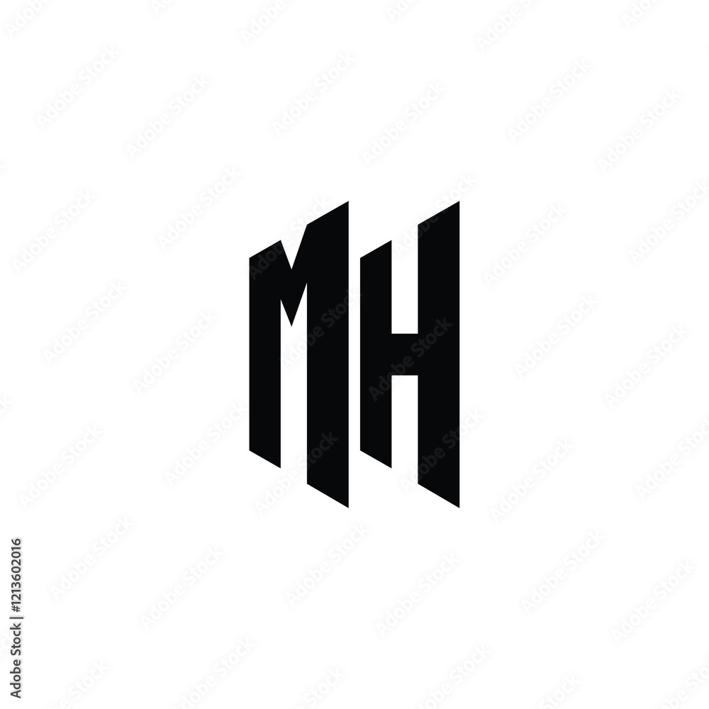 MH monogram logo design letter text name symbol monochrome logotype alphabet character simple logo MH monogram logo design letter text name symbol monochrome logotype alphabet character simple logo