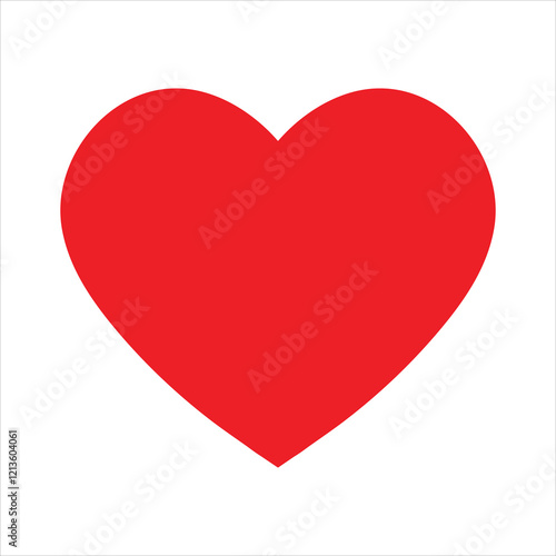 Free Download red heart isolated on white background - GFXLoad