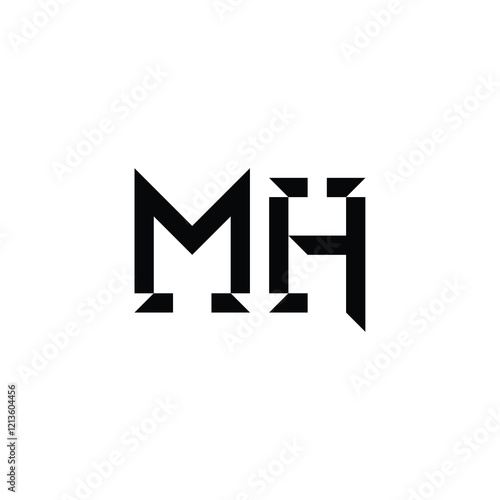 Free Download MH monogram logo design letter text name symbol monochrome logotype alphabet character simple logo - GFXLoad